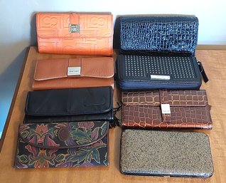 Lot Of 8 Ladies Wallets Clutch Nine West BillaBong Liz Claiborne