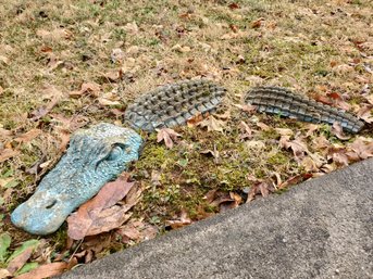 Plaster Lawn Alligator