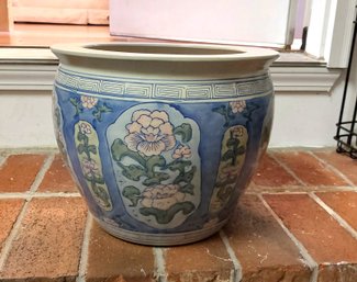 Koi Floral Chinoiserie Planter Ceramic
