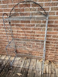 Folding Metal Outdoor Plant Shelf