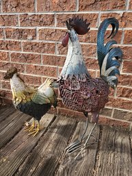 Metal Lawn Chickens