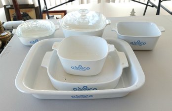 Lot Of Corningware Blue Cornflower Cookware