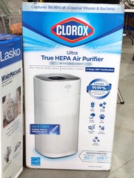 New Clorox Ultra True HEPA Air Purifier With UV-C Light In White