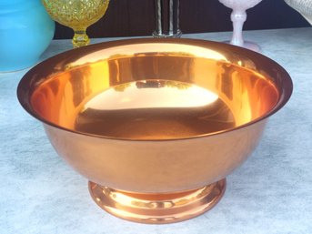 Coppercraft Guild Solid Copper Pedestal Serving Bowl