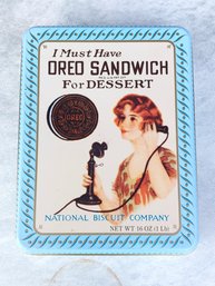 1986 Oreo Cookie Tin  Iconic 1918 Design Reproduction