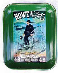 Vintage Metal Tray . Howe Bicycles/Tricycles, Howe Machine Co, Paris