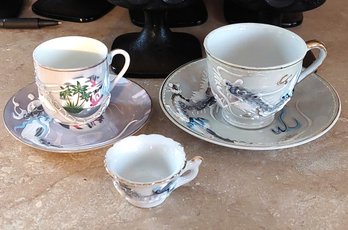 Made In Japan Dragon Cup And Saucer Sets One Mini Tea Cup