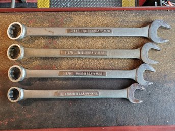Vintage Craftsman -V- Series USA Large Wrenches 1' Through 1-1/4' 4pc
