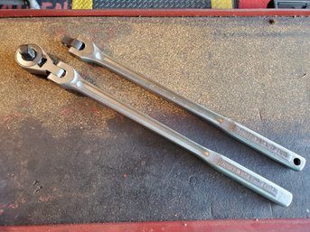 Two Craftsman 1/2' Drive Long Hourglass Handle Flex Head Ratchet 44984, 44201 USA