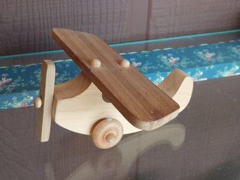 Vintage Little Wooden Plane Toy