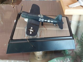 F4-U Corsair WWII FIghter Model On Stand