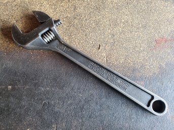 Vintage Snap-on Blue-Point 12' Adjustable Wrench Kenosha Wisconsin USA