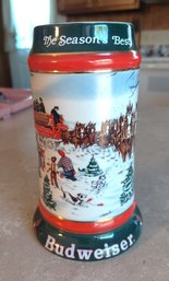 1991 Budweiser Holiday Beer Stein ('The Season's Best')
