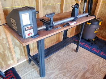 Sears Craftsman 12' Wood Lathe And Steel Table