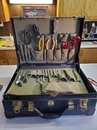 Vintage Technician Repairman Tool Case W/ Electrician Tools