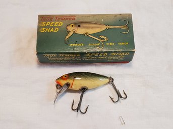 Vintage True Temper Speed Shad Fish Taker Ohio With Box