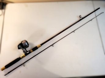 Vintage Fiberglass Fishing Rod W/ ABU 507 Closed-Face Spinning Reel