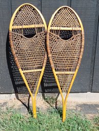 Old Antique Vintage 16' X 48' FABER Snowshoes Decor