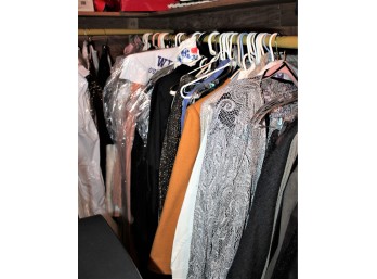 2 Racks Of Women's Vintage Clothing Lot - Assorted Sizes - Wedding Dresses, Skirts & MORE!! BSMT Item #190