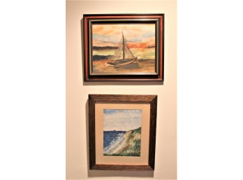 Local Bensonhurst Artist - Phyllis Cohen - Boats & Ocean Scene - Oil On Canvas - SIGNED!! - Item #023 LVRM