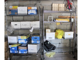 Metal Rolling Shelves - Lot Of 2!! GARAGE Item #220