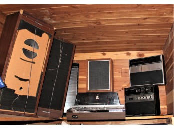 Lot Of Panasonic SC777 Tape Desk, Tuner & Album Player W/ Sound Design Speakers & MORE!! BSMT Item #193