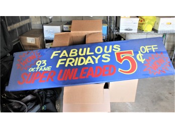 Vintage Gasoline Sign - Double Sided!!GARAGE  Item #219