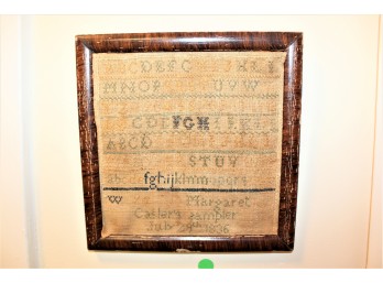Caster Margaret Sampler July 29th 1836 Art - Framed!! BSMT Item #172