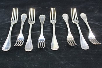 CHRISTOFLE SALAD FORKS (8) - 7.5' - ITEM #07 B1