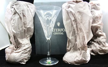 WATERFORD CRYSTAL - WATER GLASSES - SET OF 4 - VINTAGE - NEW IN BOX - NEVER USED - H: 7.5' - L: 4' - ITEM #27