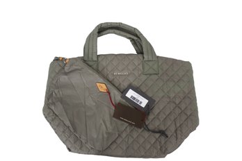 MZ WALLACE NY NEW SMALL METRO TOTE BAG - QUILTED OXFORD NYLON - KINGSPORT GREY - PRICED $175 - ITEM #360 B5