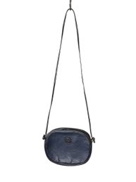 FENDI VINTAGE LOGO CROSSBODY BAG / HANDBAG / PURSE - NAVY BLUE & BLACK - SERIAL #211-80006 -ITEM #468 B7