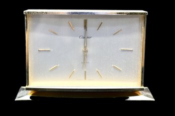 CARTIER VINTAGE 8 DAY DESK / MANTLE ALARM CLOCK - SWISS MADE - MODEL #305 - PARTS ONY - ITEM #30