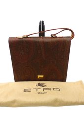 ETRO AUTHENTIC VINTAGE MESSENGER / SHOULDER BAG - PAISLEY DESIGN - MADE IN ITALY - DUST BAG - ITEM #350 B4