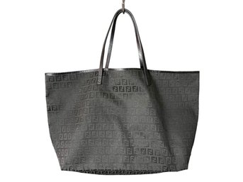 FENDI NEW VINTAGE ZUCCHINO ROLL TOTE BAG / HANDBAG / PURSE - BLACK - SERIAL #838BH00511 - RETRO - ITEM #471 B7