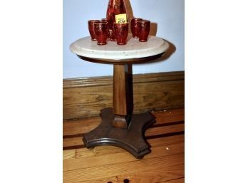 Vintage Small Table W/ Marble Top - GOOD CONDITION!! Item #237 DR
