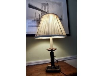 Vintage Brass Lamp W/ Shade Included - WORKS!! Item #166 BR2