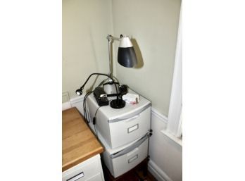 Electric Stapler, Desk Lamps, Plastic File Cabinets & MORE - MIXED OFFICE LOT!! Item #167 BR2