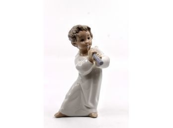 LLADRO No. 4540 'Cherub Angel Playing The Flute'- NO CRACKS - RETIRED!! Item #311 LR