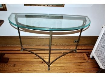 Glass W/ Brass Side Table  - GOOD CONDITION!! Item #200 LR
