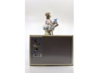 LLADRO No. 7620 - 'Best Friend' - Girl W/ Teddy Bear - NO CRACKS - RETIRED- BOX INCLUDED!! Item #288 LR