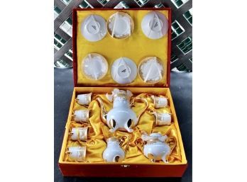 VINTAGE Chekoslovakian Design Coffee Set - Set For 6 - NEW IN UNIQUE RED BOX!! Item#40 GAR