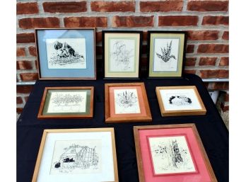 GENNARO CAPAOCHIONE AKA JERRY CAPA - Local Queens Artist - All Original SIGNED Work - LOT OF 8!! Item#112 GAR