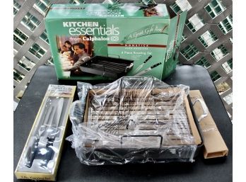 KITCHEN ESSENTIALS From CALPHALON None Stick Hard-Anodized 4 Piece Roasting Set - NEW IN BOX!! Item#38 GAR