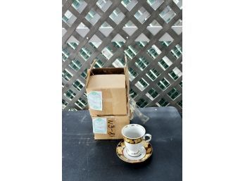 VINTAGE Russian Coffee Set - Lot Of 2 - NEW IN BOX!! Item#24 GAR