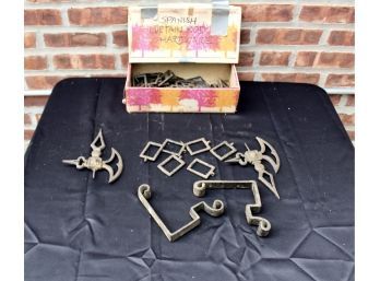VINTAGE Spanish Curtain Rod Hardware - VERY UNIQUE!! Item#90 GAR