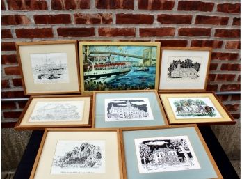 GENNARO CAPAOCHIONE AKA JERRY CAPA - Local Queens Artist - All Original SIGNED Work - LOT OF 8!! Item#111 GAR