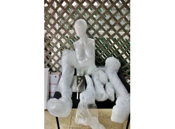 White Female Full Body Mannequin Dress Form W/ Metal Tripod Stand - NEW IN BOX!! Item#22 GAR
