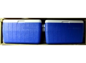 COLEMAN Blue Coolers - Lot Of 2 - GREAT FOR TRAVEL!! Item#67 GAR