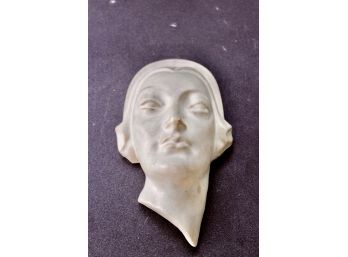 Woman's Face Sculpture - Unknown Artist - Signed B.C. 1938 - WALL ART!! Item#09 GAR
